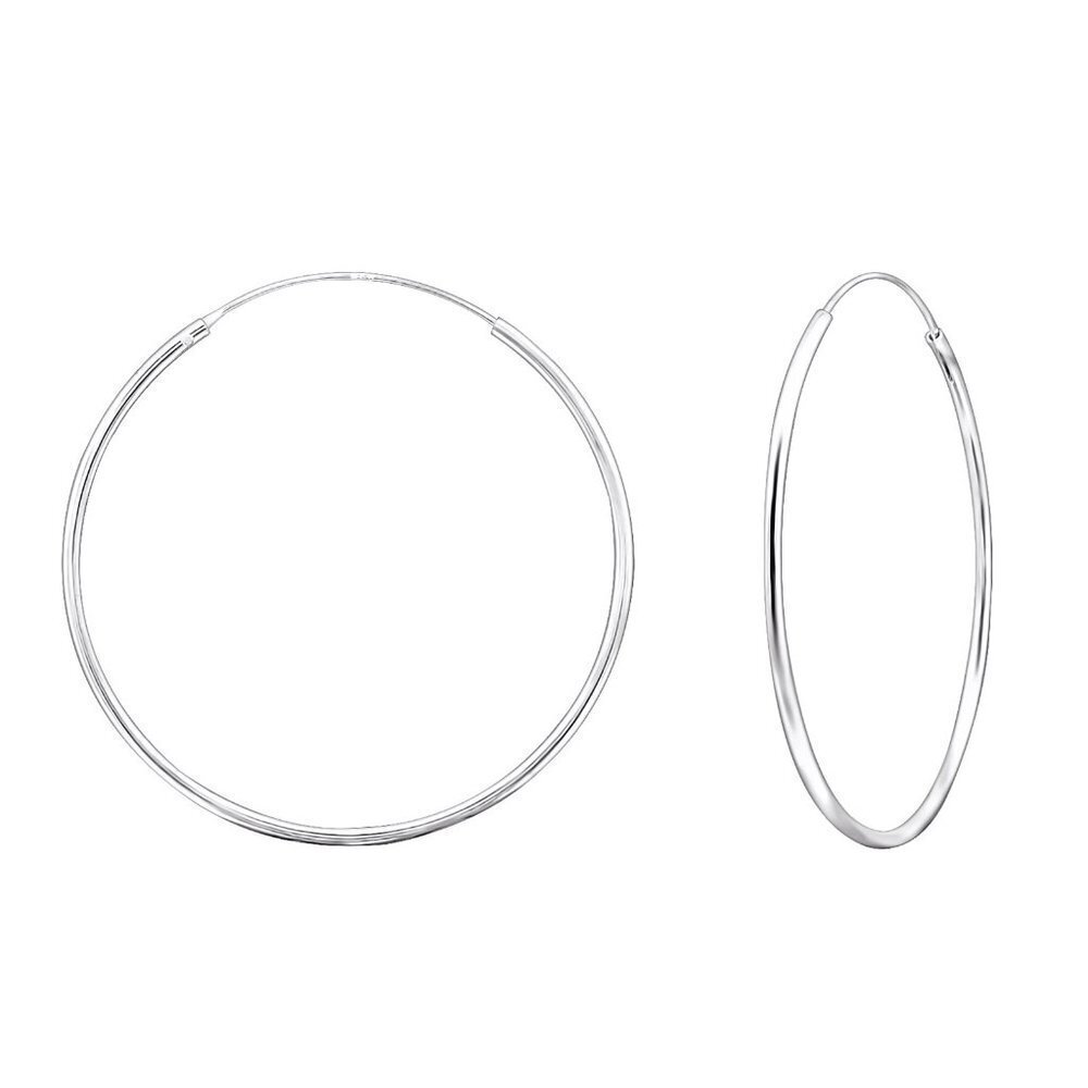 Sterling Silver Endless Hoop Earrings 40mm